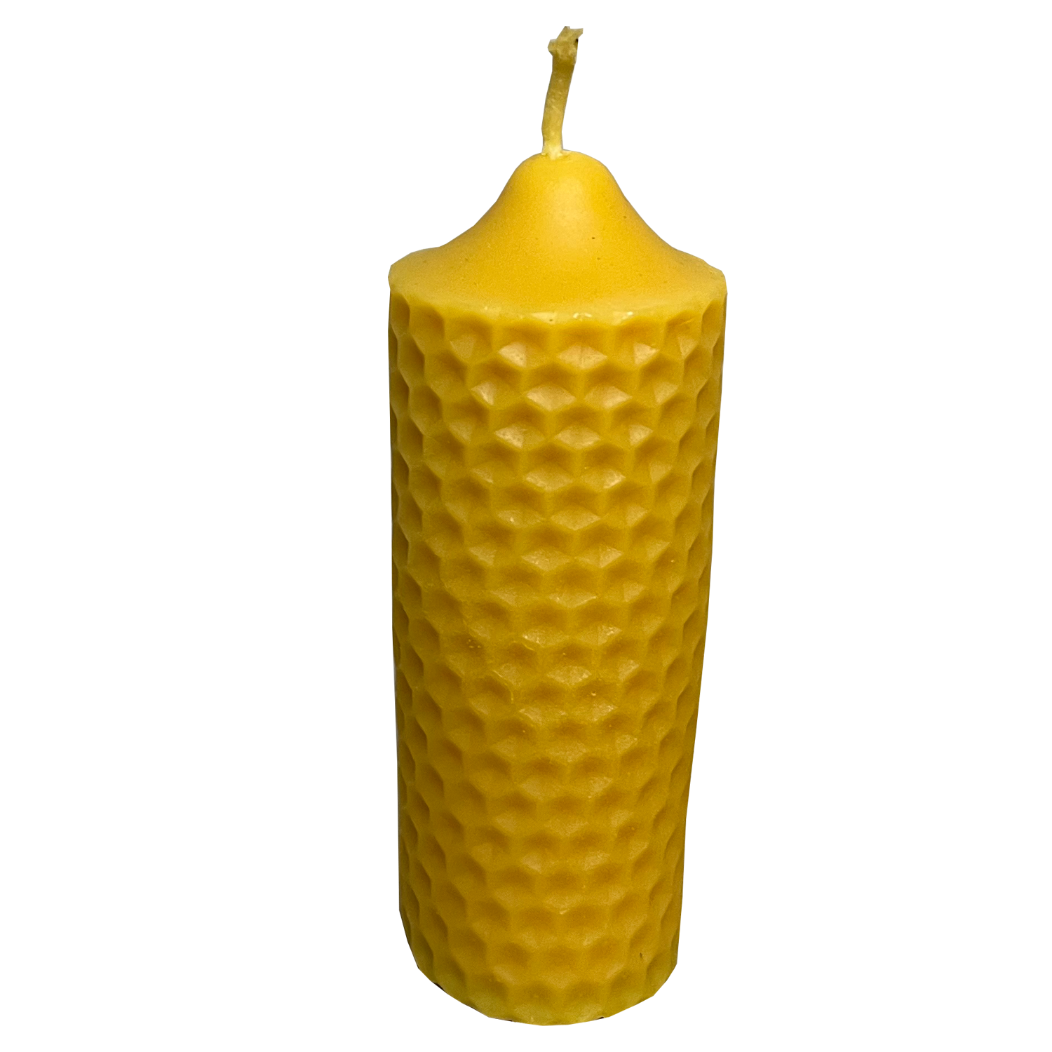 Bougie à la cire d'abeille en forme de cylindre
